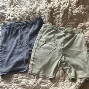 Universal Thread Women's Blue and Green Bike Shorts